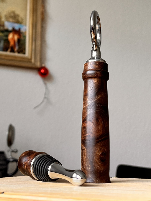 Bottle Opener Elm burl handmade
