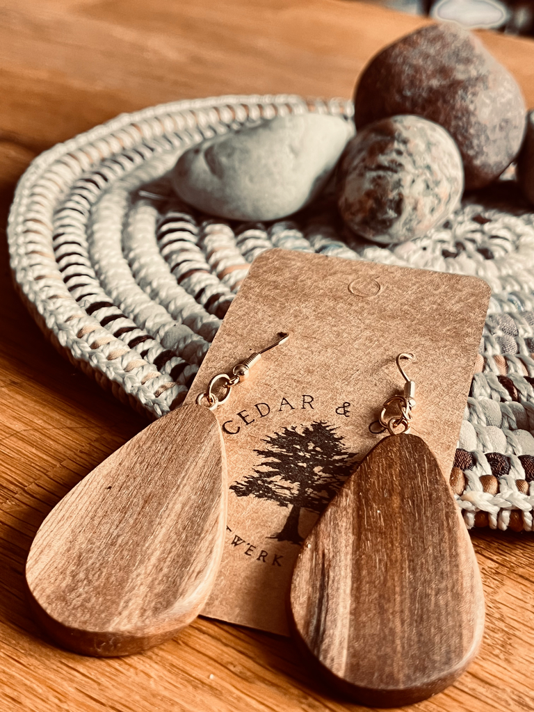 Natural Walnut Earrings