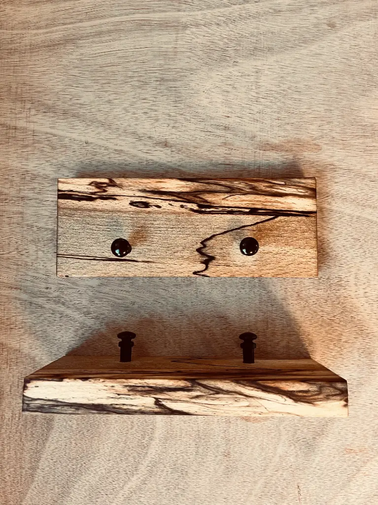 Minimalist Key holder - Spalted Beech & Ebony