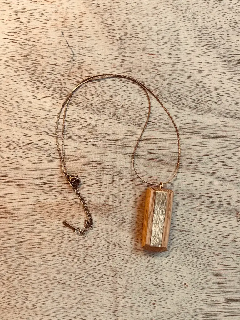 Brass on Oak - Necklace
