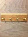 Oak Key Hanger – Brass Hooks
