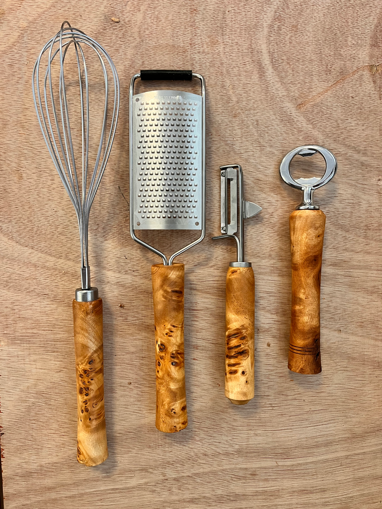 Utensil Set of 4 - Poplar Burl