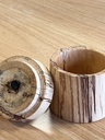 Stabilized Ice Beech Turned Box – Violin Peg Handle