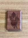 Gravierter Magnet aus Mahagoni – Libanesisches und palästinensisches Widerstandsmotiv