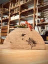 Oak Flower Vase – Engraved Lebanese Resistance Motif