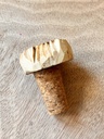 Hand-Carved Bottle Stopper with Cork Insert