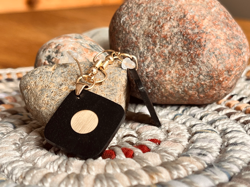 [EA-BE1] Brass on Ebony Earrings